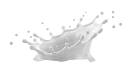 Fototapeta premium Dynamic Milk Splash with Droplets
