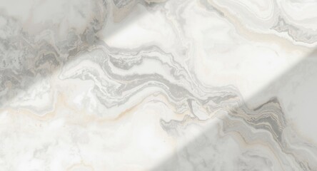 Obraz premium Smooth white marble flooring texture showing natural wave inspired patterns and gentle shadow copy space