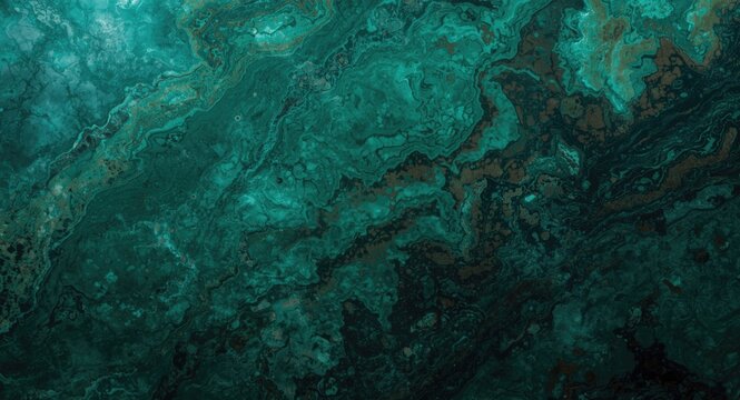 Abstract marbled stone backdrop with aqua tones of malachite and chrysocolla
