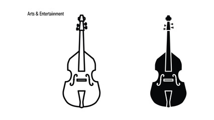 Simple violin outline illustration © Jahidul