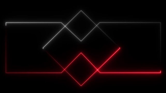 Neon laser lines animation with black background. Neon glowing laser lines animation with black background. Futuristic technology concept