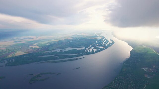 Aerial view of the Old Ryazan archaeological site