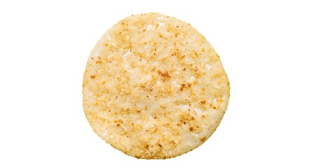 Indian salty rice flour papadum snack presented on white background