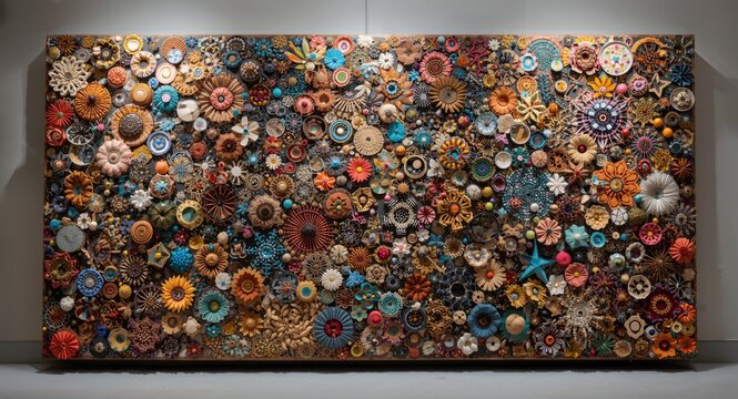 Mixed media artwork showing the broad scope and diversity of the world