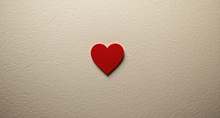 Fototapeta premium Red heart icon centered on a clean journal page