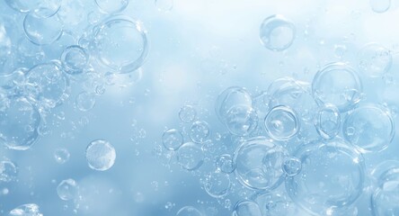 blue gentle shadow background with a multitude of bubbles high quality