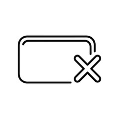 Obraz premium No email icon vector black isolated symbol communication digital concept