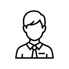 Obraz premium Business professional icon flat design vector illustration tie suit man