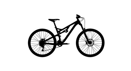 Fototapeta premium Silhouette of a mountain bike