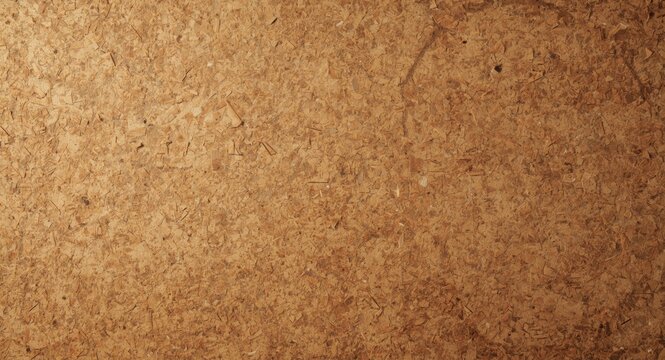 Top view of OSB board with cork overlay and prominent wood grain texture for industrial wall and floor material