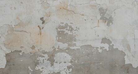 Fototapeta premium Raw concrete wall with coarse texture and moist plaster background for urban themes