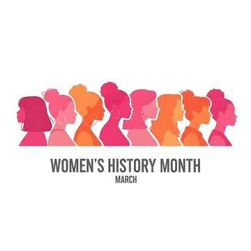 Diverse Women Celebrating Women's History Month in March