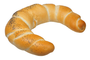 Baked crescent roll on white © Andrzej Tokarski