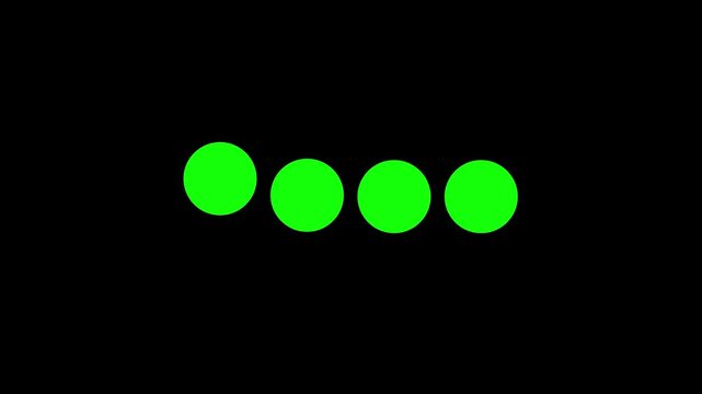 GUI 6 Heavy Ball Bounce Loader w/ Alpha. Animated playful UX loading screen with a row of 4 perpetual bouncing balls. Element includes alpha channel