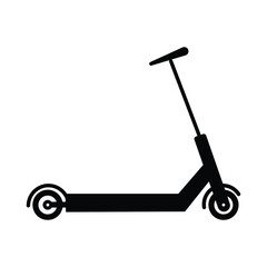 Electric kick scooter silhouette icon for urban transportation and eco-friendly travel © Javed