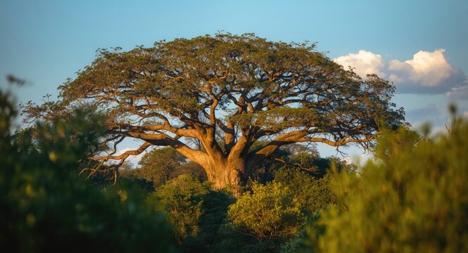 The refined structure of a marula tree in natural setting