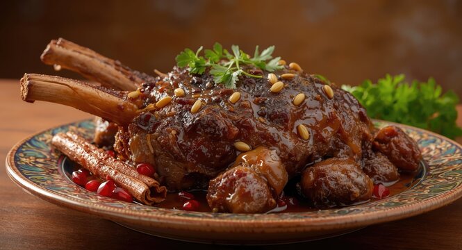 Flavorful Middle Eastern lamb and mutton roast with aromatic spices