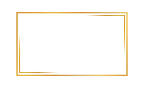 Gold rectangular frame