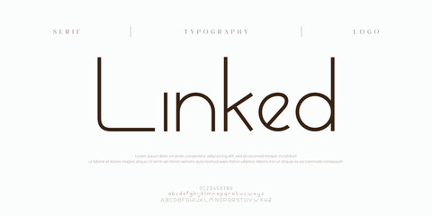 Linked, Creative digital abstract modern urban alphabet fonts. Typography simple sport, technology or fashion digital futuristic creative logo font. vector illustration
