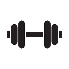 Obraz premium A simple black and white illustration of a standard barbell weightlifting tool