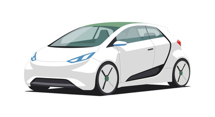 Fototapeta premium Modern Electric Car with Futuristic Design Elements.