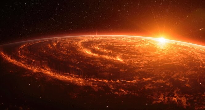 Vibrant solar flare shining on swirling comets of the Oort Cloud with distant Kuiper Belt