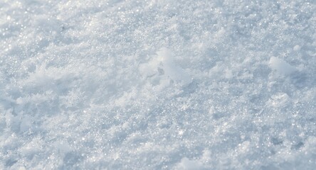 Obraz premium Frosty snowflakes resting on a textured snowy field background