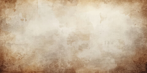 Obraz premium A blank antique parchment background with a stained brown grunge texture and aged beige sepia tones creates a worn vintage paper design for a retro textured backdrop