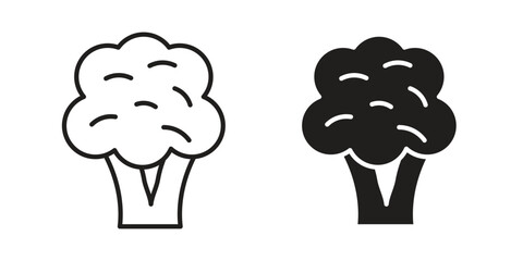 Cauliflower icons for templates, web design and infographics