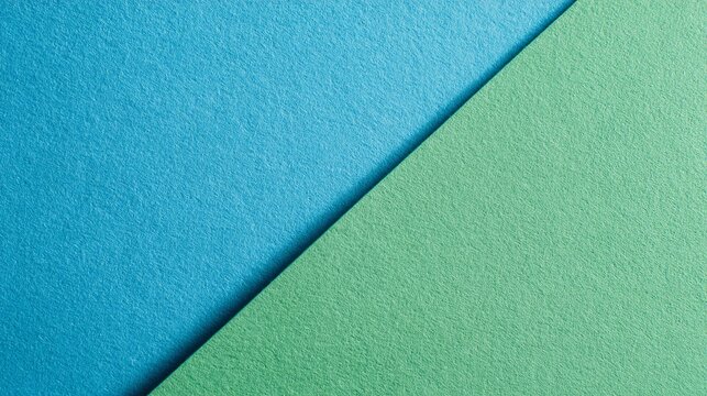 A close-up view of two contrasting colored textured surfaces side by side