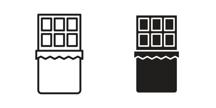 Chocolate icons for templates, web design and infographics