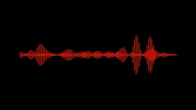 Colorful audio waveform spectrum animation, 4k