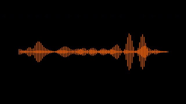 Colorful audio waveform spectrum animation, 4k