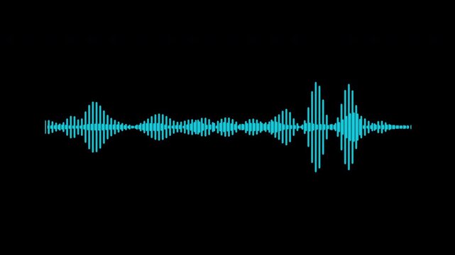 Colorful audio waveform spectrum animation, 4k