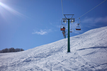 ski lift chairs in metsovo greece