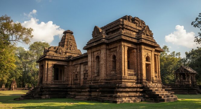 Brick temple ruins from Gupta dynasty illustrating ancient craftsmanship