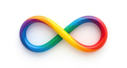 Naklejka premium Bright spectrum infinity symbol for Autistic Pride Day observance