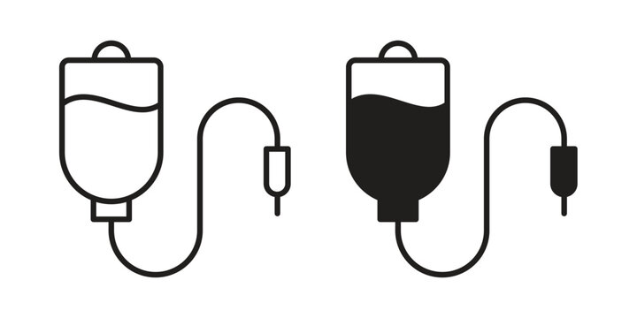 Chemotherapy icons simple design. Vector illustration for web ui