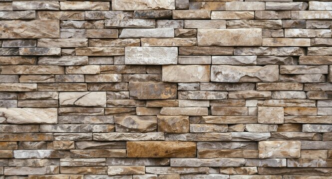 Wall panel wallpaper featuring natural stone cladding and flagstone texture