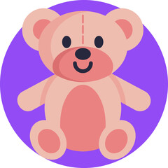 Obraz premium A cute teddy bear icon representing comfort, love, and the joy of welcoming a new baby.