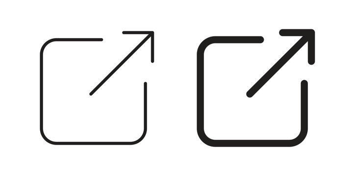 External link icons simple design. Vector illustration for web ui