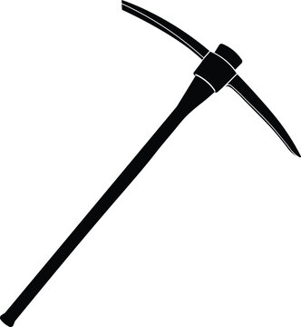 silhouette of a pickaxe vector illustration.