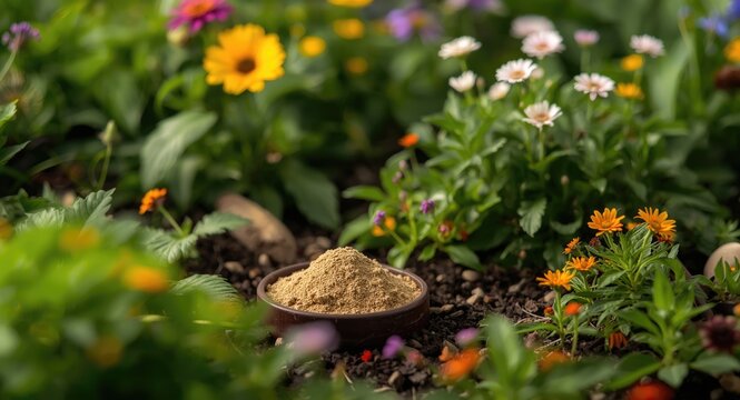 Natural organic treatment for dog tick control within garden atmosphere