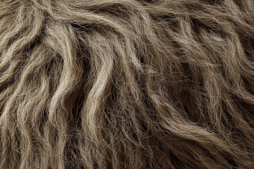 Fototapeta premium Shaggy muted brown texture background with linear hair strands