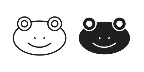 Fototapeta premium Frog icons for templates, web design and infographics