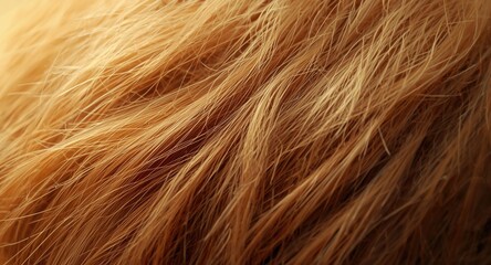 Fototapeta premium Warm toned camel hair texture with visible strands