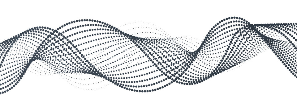 Vector Dynamic Abstract Composition: A Conceptual Visual Depicting Undulating Waves, Exhibiting Precision And The Interplay Of Form And Movement.