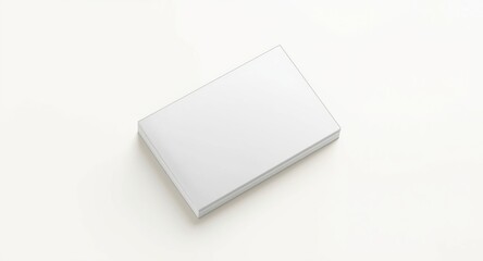 White folded card mockup template with clean background