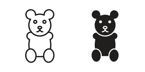 Obraz premium Gummy bear icons for templates, web design and infographics