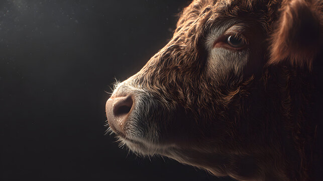 Closeup of a cows face